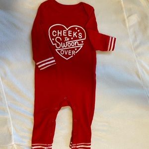 Baby Cat & Jack Red Onesie | Christmas Onesie 6-9m